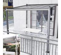 Claro Pvc Estor Enrollable Impermeable,Persiana Enrollable Transparente Exterior,Cortinas Anti-Lluvia Antipolvo con Aislante Térmico,Persiana Balcón Cenador Pérgola,Side-Pull,W×H-90×220cm/35.4×86.6in