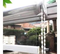 Claro Pvc Persianas Enrollables al Aire Libre,Estor Enrollable Impermeables Transparente,Gazebo Balcón Porche Exterior Cortinas Divisorias,Cortina Enrollable Plástico,Elevable,W×H-150×150cm/59.1×59in