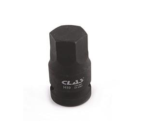 CLAS Equipements Casquillo de Choque Tuerca buje VAG Hexagonal 19mm L.43mm 1/2" CR-Mo - SA 0487