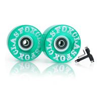 CLAS FOX Ruedas de Patines 78A para Interiores o Exteriores de 65 x 35 mm con rodamientos ABEC-9, 8 Unidades (Verde)