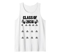 Clase 2038 Grow with Hand Print Kindergarten Grade School Camiseta sin Mangas