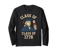 Clase de 1776 - Profesor clásico Divertido de Historia de los Estados Unidos Manga Larga