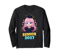 Clase De 2027 Chica Anime Escuela Universidad Graduación Mem Manga Larga