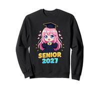 Clase De 2027 Chica Anime Escuela Universidad Graduación Mem Sudadera