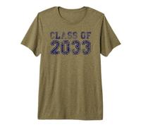 Clase de 2033 Grow with Me Futuro Año de Graduación Camiseta Premium