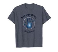 Clase de 2037 Grow with Me Handprint Time Capsule Camiseta, Hombre, Azul Jaspeado, M