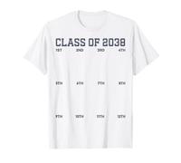 Clase de 2038 Grow with Me Camisa 2038 Impresión a Mano 1ª a 12ª Camiseta