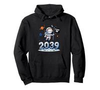 Clase de 2039 Pre-K Grow with Me Cat Astronaut Sudadera con Capucha
