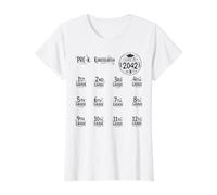 Clase de 2042 Grow with Me Handprint Pre-K a 12º Grado Camiseta gráfica económica, Mujer, Blanco, L
