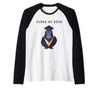 Clase de graduación de 2026 Gorilla Freshman High School Senior Camiseta Manga Raglan