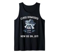 Clase descartada Ahora Go On Git Raccoon Funny Last Day Teacher Camiseta sin Mangas