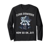 Clase descartada Ahora Go On Git Raccoon Funny Last Day Teacher Manga Larga