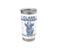 Clase desestimada ahora Go On Git Funny Highland Cow el último día Vaso térmico de acero inoxidable de doble pared