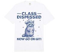 Clase desestimada Ahora Go On Git Funny Raccoon Last Day School Comfort Colors Adult Heavyweight T-Shirt