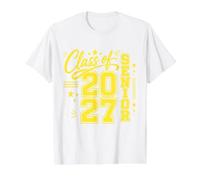 Clase Senior de 2027 Cool High School College Graduación 3 Camiseta gráfica económica, Hombre, Blanco, L
