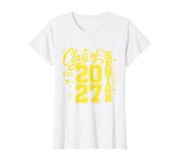 Clase Senior de 2027 Cool High School College Graduación 3 Camiseta gráfica económica, Mujer, Blanco, L