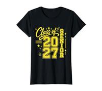 Clase Senior de 2027 Cool High School College Graduación 3 Camiseta gráfica económica, Mujer, Negro, L