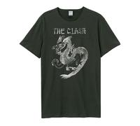 Clash - New Dragon Amplified Vintage Charcoal Large T Shirt T-Shirt NUEVO