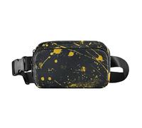 Clash of Yellow and Black - Riñonera para hombres y mujeres, impermeable, con correa ajustable para viajes, correr, senderismo, Choque de amarillo y negro, talla única