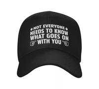 Clásica Gorra de béisbol No Todo el Mundo Necesita Saber Que se me ponga contigo Humor sarcástico Topback de Otoño Ajustable Ajuste Algodón Deportivo Sombrero