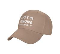 Clásica Gorra de béisbol Puedo Estar Equivocado Pero lo dudo Sombrero Ocio Transpirable Trucker Gorra para Verano Mujer Golf