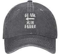 Clásica Trucker Gorra Ve y pregúntale a tu papá Sombrero Ocio Deportivo Gorra de béisbol para Running Hombre Pesca