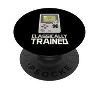 Clásicamente entrenado Retro 90s Funny Old School Gamer PopSockets PopGrip Adhesivo