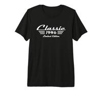 Clásico 1946 Año | Amantes de Coches Vintage 80 cumpleaños Retro Camiseta Premium