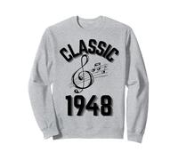 Clásico 1948 con Clave de Sol y Notas Musicales. Sudadera