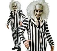 Clásico Beetlejuice Hombre Disfraz de Halloween Tim Burton Conjunto