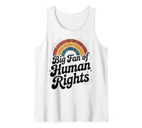 Clásico Gran Fan de los Derechos Humanos Vintage Rainbow Camiseta sin Mangas