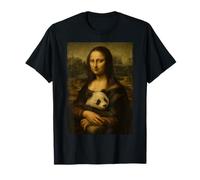 Clásico Mona Lisa con Arte de Retrato Panda Camiseta