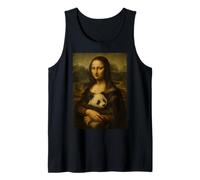 Clásico Mona Lisa con Arte de Retrato Panda Camiseta sin Mangas