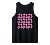Clásico negro y rosa, patrón de pata de gallo, pata de gallo Camiseta sin Mangas