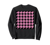 Clásico negro y rosa, patrón de pata de gallo, pata de gallo Sudadera