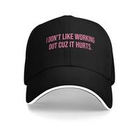 Clásico No Me Gusta Hacer Ejercicio Porque Duele Gorra de béisbol Casual Sombrero de Verano Sombreros de Tenis a Prueba de Sol Gorras de béisbol de Moda Unisex-Adolescentes Esencial para el Verano