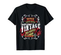 Clásico Personalizado Vintage Peter Edición Limitada Hombres Camiseta