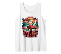 Clásico Retro Vintage Parque Nacional Yellowstone Camiseta sin Mangas