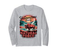 Clásico Retro Vintage Parque Nacional Yellowstone Manga Larga