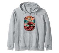Clásico Retro Vintage Parque Nacional Yellowstone Sudadera con Capucha