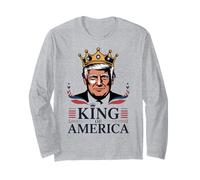 Clásico Rey de América Presidente Trump - Funny Trump Manga Larga