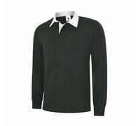 Clásico Rugby Camisa Uneek Manga Larga Llano SPORTS Unisex Camiseta Ocasional