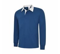 Clásico Rugby Camisa Uneek Manga Larga Llano SPORTS Unisex Camiseta Ocasional