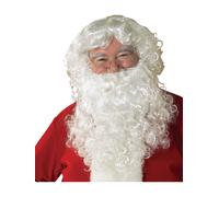 Clásico Santa Barba Y Peluca Juego Adultos Papá Noel Disfraz Set Hombre Navidad
