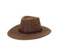 Clásico sombrero de vaquero para hombre con adornos de metal y adorno de color negro, marrón, Talla única
