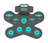 clásico Tambor de Lengua Kit de batería electrónica para Adultos, 9 Pads de batería Ethereal Drum, Altavoz Incorporado Handpan Drum Tongue Drum Snare Drum Bella Voz