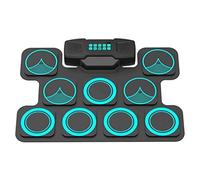 clásico Tambor de Lengua Kit de batería electrónica para Adultos, 9 Pads de batería Ethereal Drum, Altavoz Incorporado Handpan Drum Tongue Drum Snare Drum Bella Voz