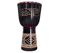 clásico Tambor de Lengua Tambor clásico Tambor de Mano Tambor de Mano Grabado Negro Djembes Instrumento de percusión Tambor para Adultos Kit de batería de música Tambor de Trampa Bella Voz