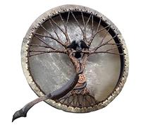 clásico Tambor de Lengua Tambor de chamán Creativo, Tambor de árbol de la Vida, Tambor etéreo, Tambor de Lengua portátil Hecho a Mano con baqueta, Tambor de Terapia de Sonido para Adultos Bella Voz