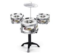 clásico Tambor de Lengua Tambor para Adultos, Kit De Batería De Jazz para Niños, 3 Tambores, Platillos, 2 Baquetas Tambor Etéreo para Amantes De La Música Tambor De Lengua Tambor De Mano Bella Voz